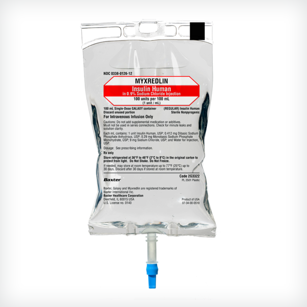 MYXREDLIN (Insulin Human) in 0.9% Sodium Chloride