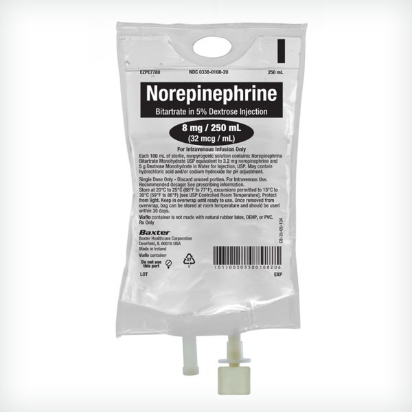 Norepinephrine Bitartrate in 5% Dextrose Injection Premix