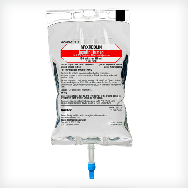 MYXREDLIN (Insulin Human) in 0.9% Sodium Chloride Injection Premix