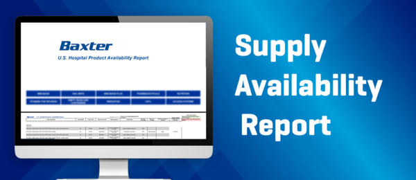 Baxter Supply Availability Report